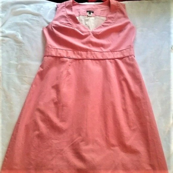 J. Crew Pink Sheath Dress Sleeveless V-Neck Lined Size 8 - Picture 6 of 8